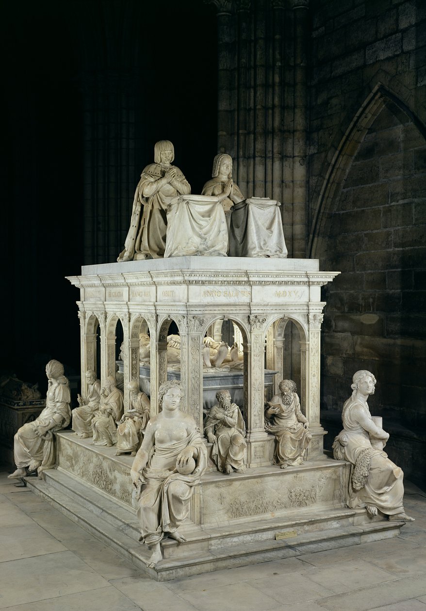 Ansicht des Grabmals von Ludwig XII. (1462-1515) und Anne von Bretagne (1496-1533) von Jean I Juste