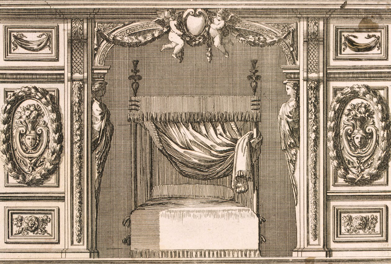 Entwurf für eine Bettnische, ca. 1660 von Jean Lepautre