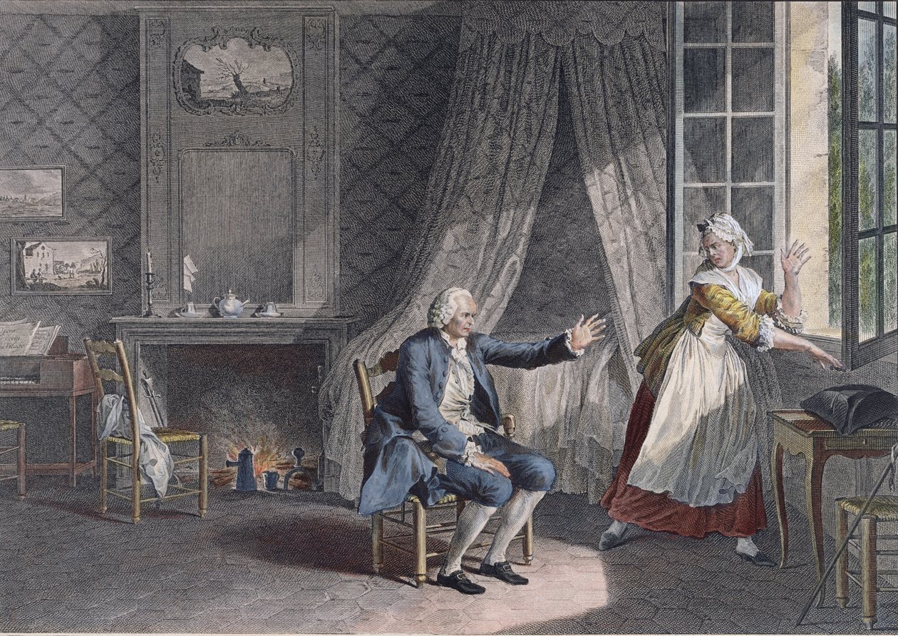 Die letzten Worte von Jean-Jacques Rousseau (1712-78) in Ermenonville im Jahr 1778 von Jean Michel the Younger Moreau