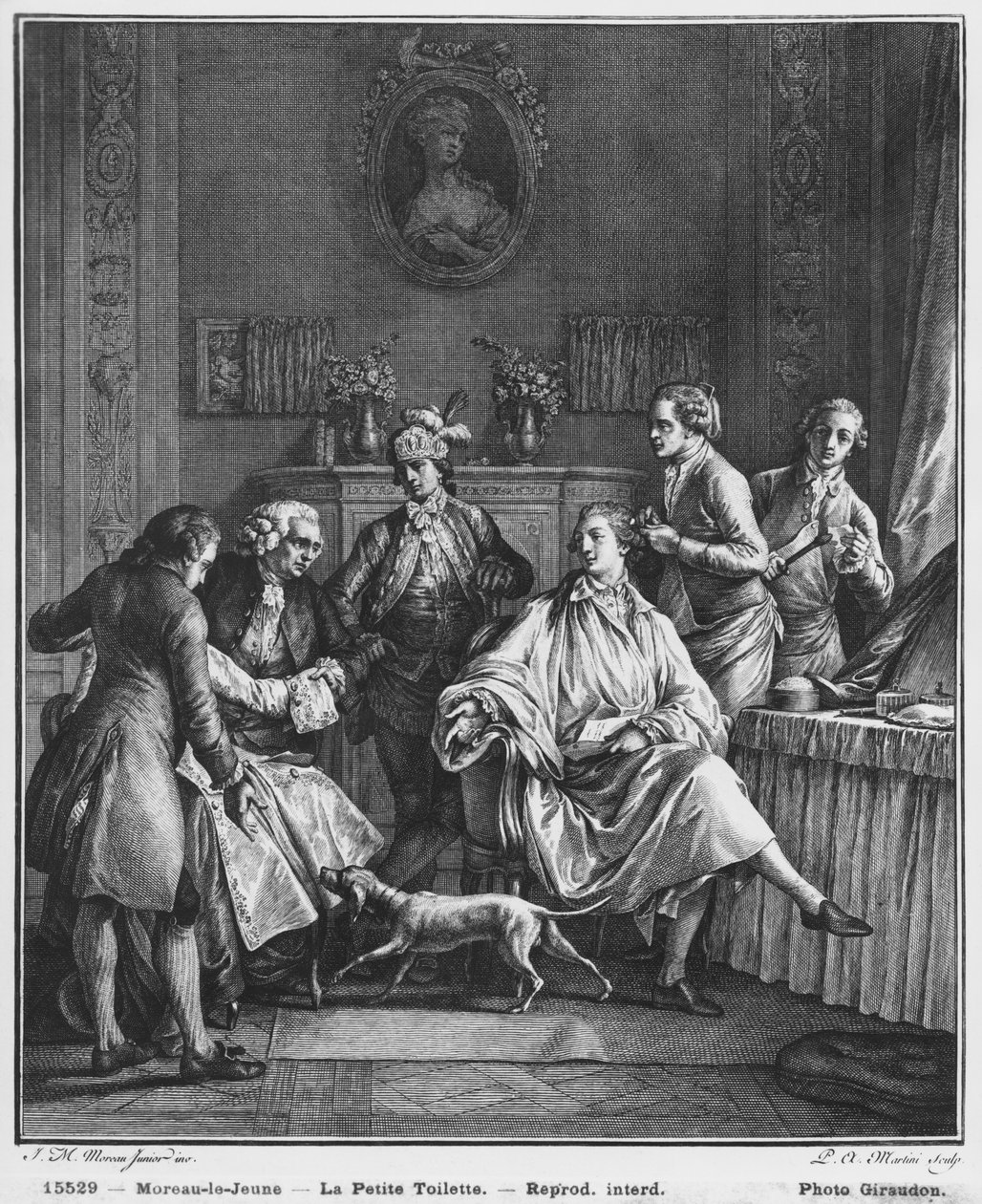 Die kleine Toilette, gestochen von Pietro Antonio Martini (1739-97) von Jean Michel the Younger Moreau