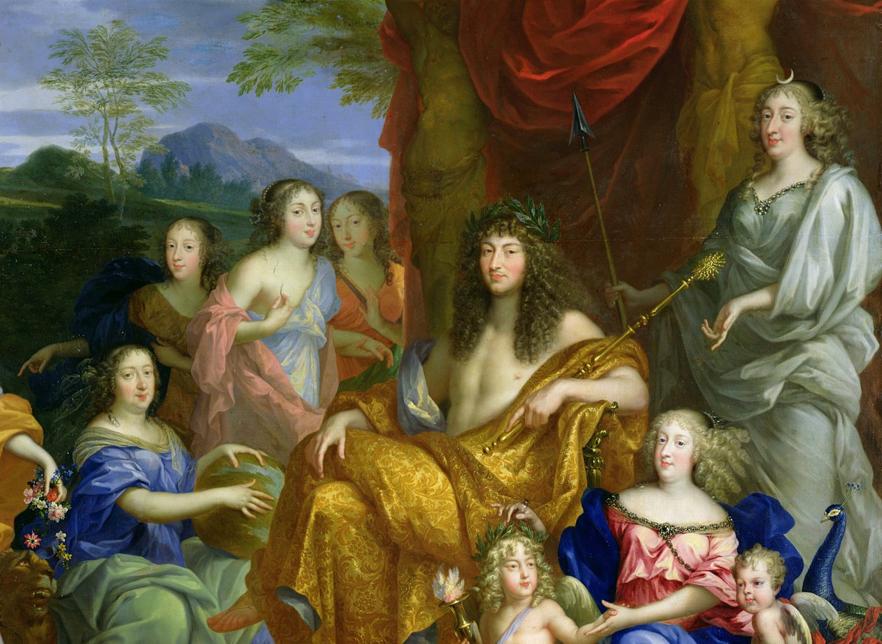 Die Familie von Ludwig XIV. (1638-1715) 1670 (Detail) von Jean Nocret
