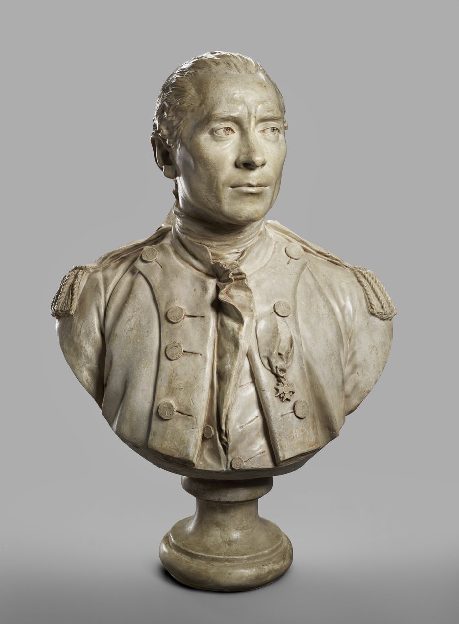 Porträtbüste von John Paul Jones, modelliert 1780, gegossen 1787-89 von Jean Antoine Houdon