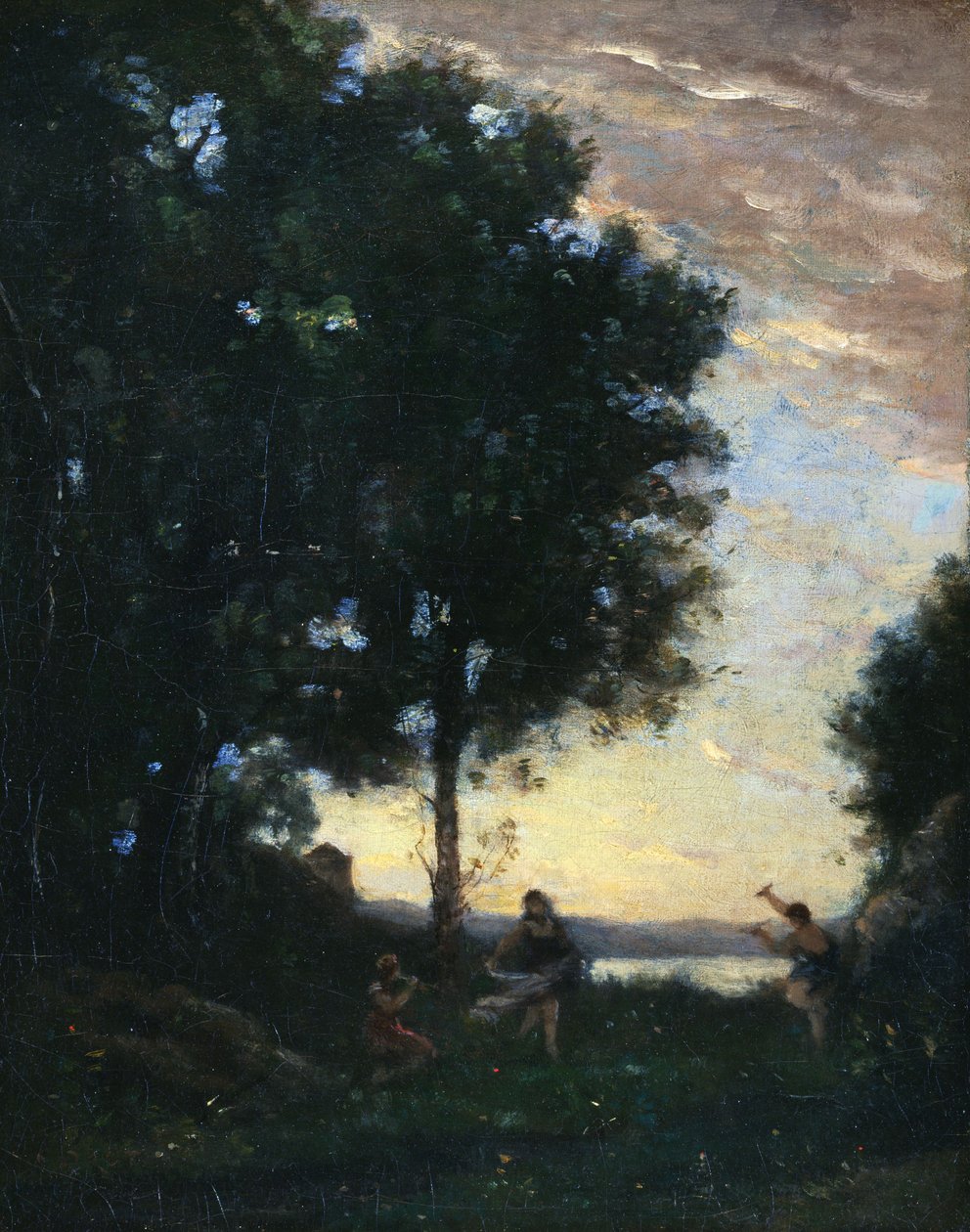 Faune und Nymphen tanzen von Jean-Baptiste-Camille Corot