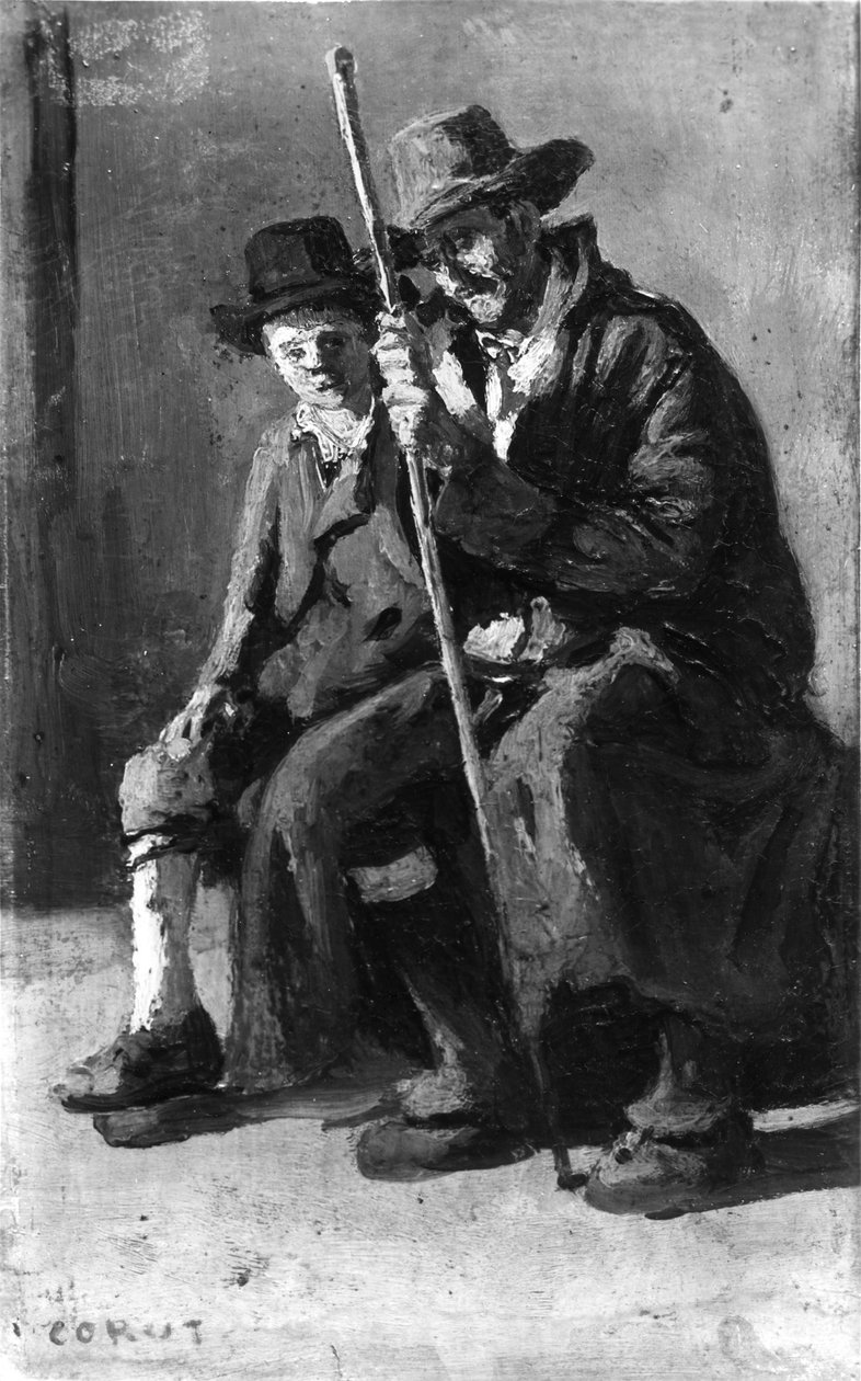 Zwei italienische Bauern von Jean-Baptiste-Camille Corot