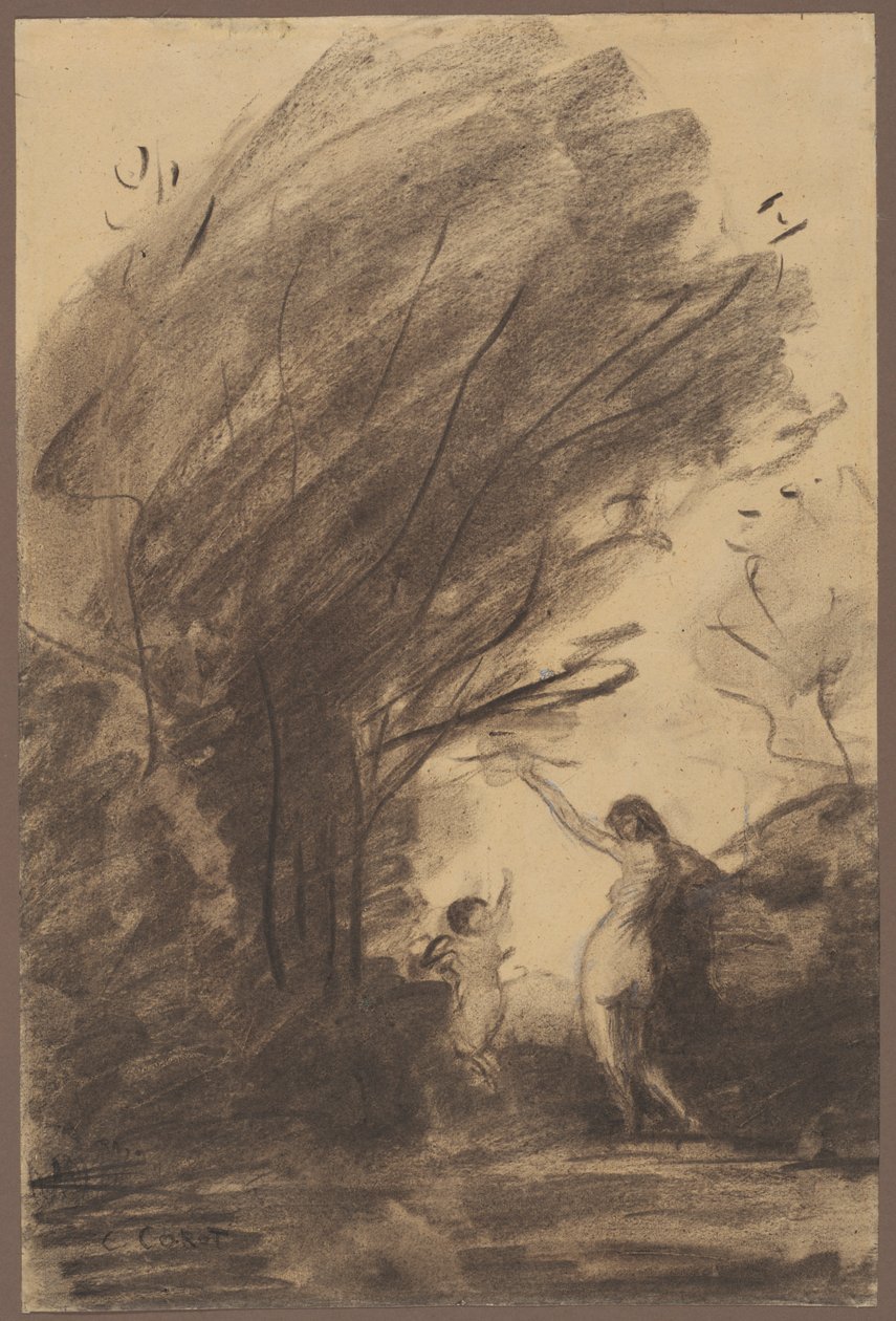 Venus entwaffnet Amor von Jean-Baptiste-Camille Corot