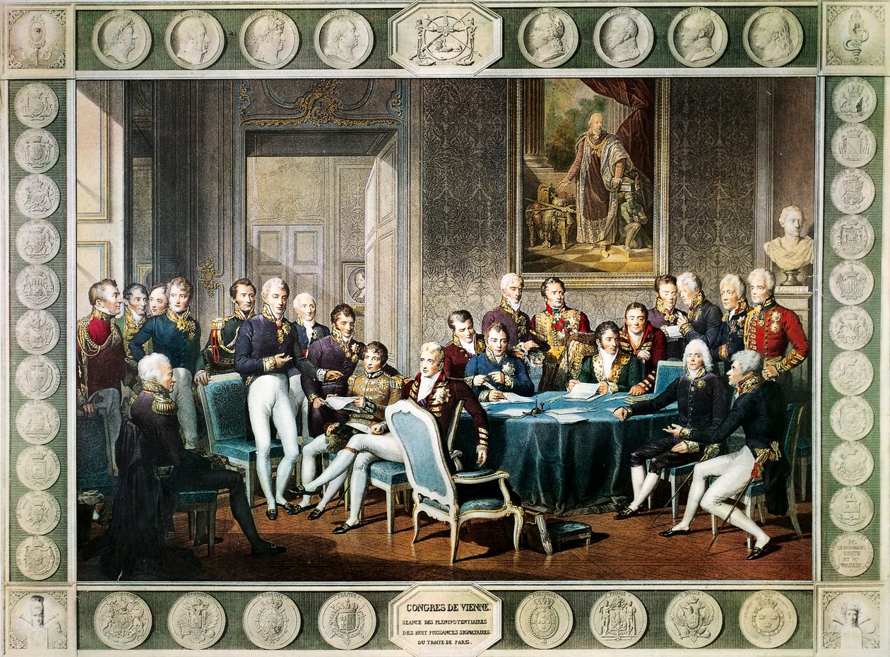 Teilnehmer am Wiener Kongress 1814-15, Österreich von Jean Baptiste (after) Isabey