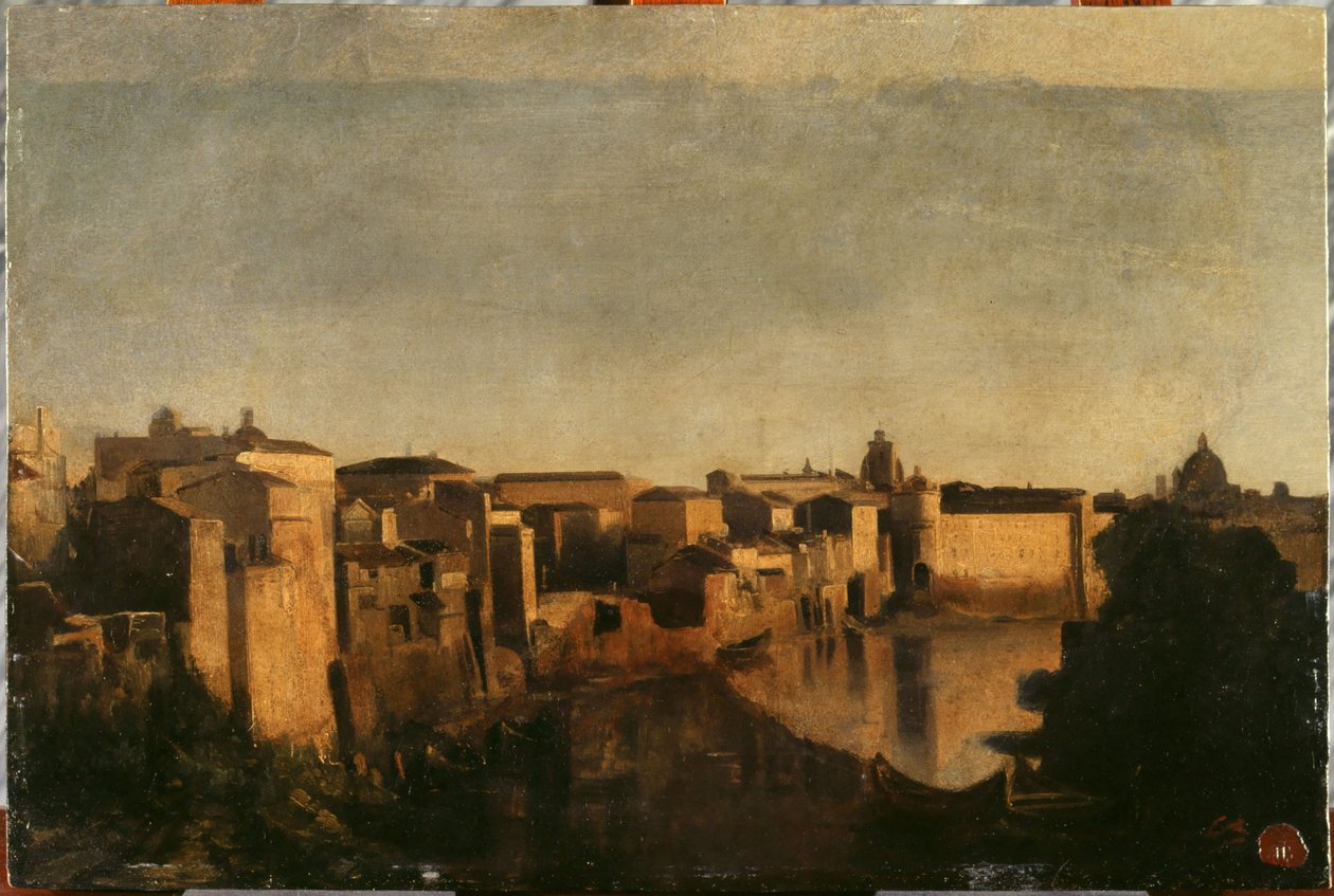 Der Tiber in Rom, zwischen 1856 und 1862 von Jean Baptiste Carpeaux