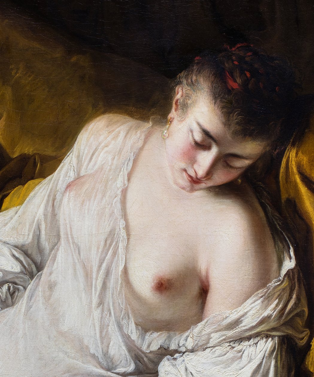 Eine schlafende Frau oder die wachsame Treue (Detail) von Jean Baptiste Deshays