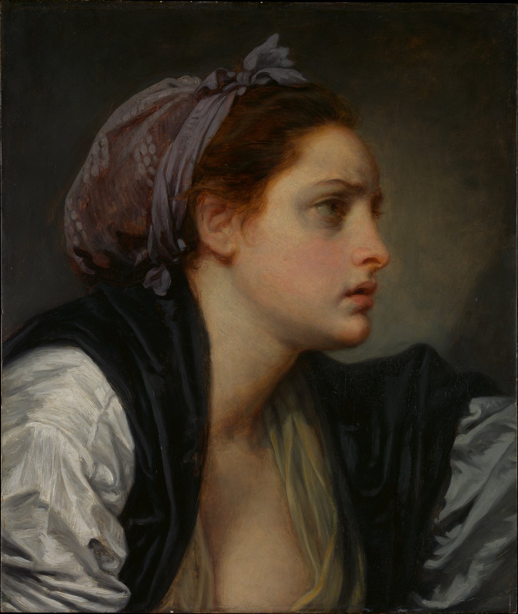 Studie eines Frauenkopfes von Jean-Baptiste Greuze