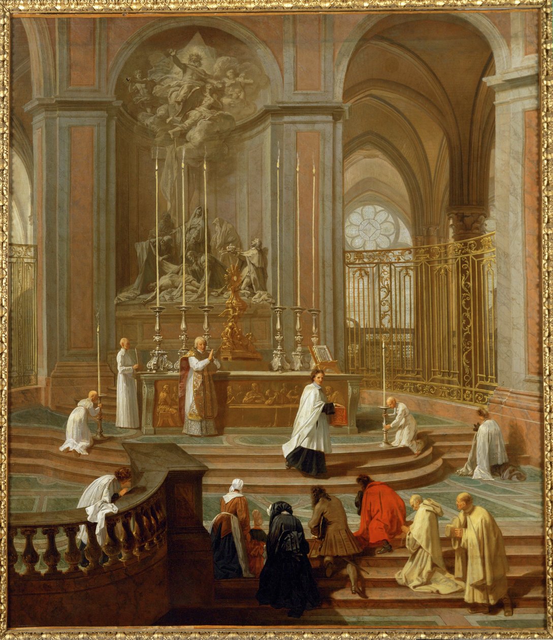 Die Messe des Kanonikers de La Porte oder Der Hochaltar von Notre Dame von Jean Baptiste Jouvenet