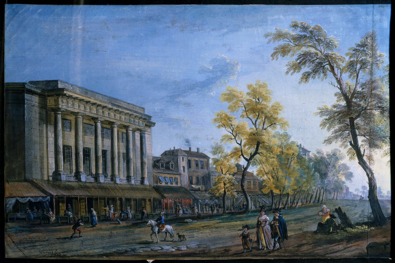 Das italienische Theater in Paris von Jean Baptiste Lallemand von Jean-Baptiste Lallemand