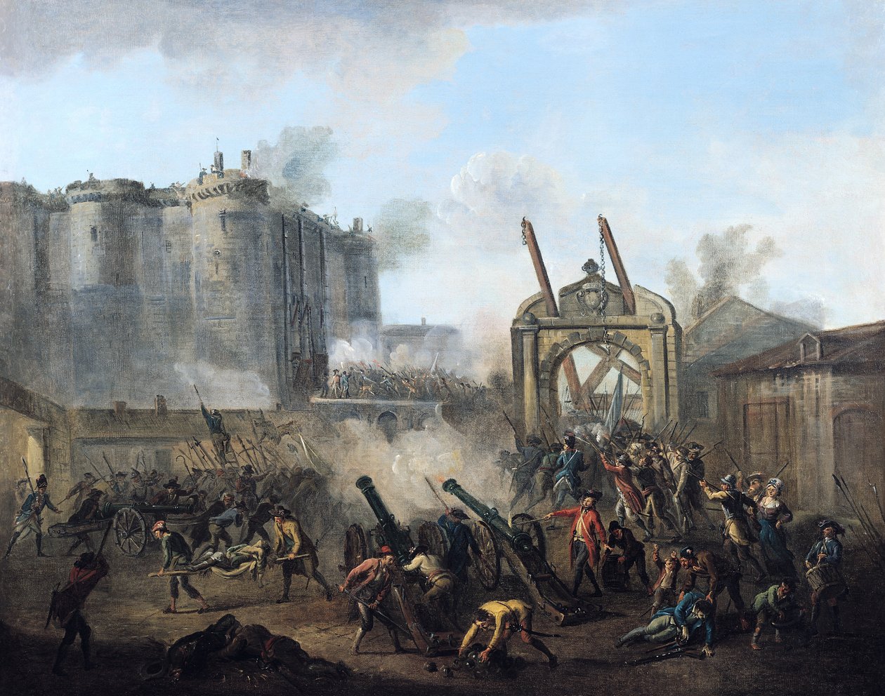 Der Sturm auf die Bastille am 14. Juli 1789 von Jean Baptiste Lallemand