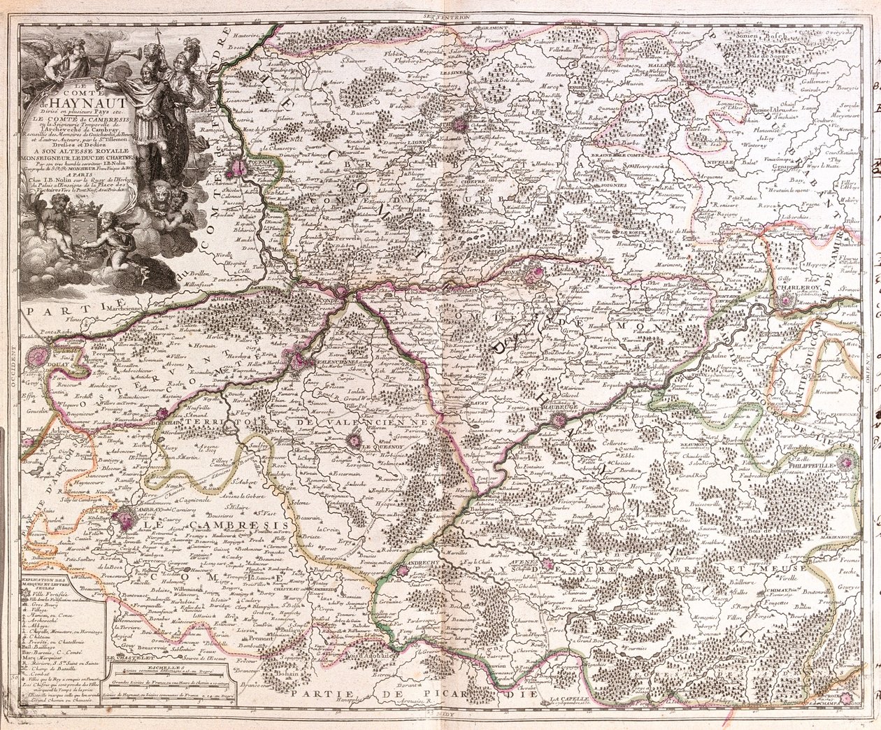 Belgien (Region: Wallonische Region), Frankreich (Region: Nord-Pas-de-Calais, Picardie, Champagne-Ardenne) von Jean Baptiste Nolin