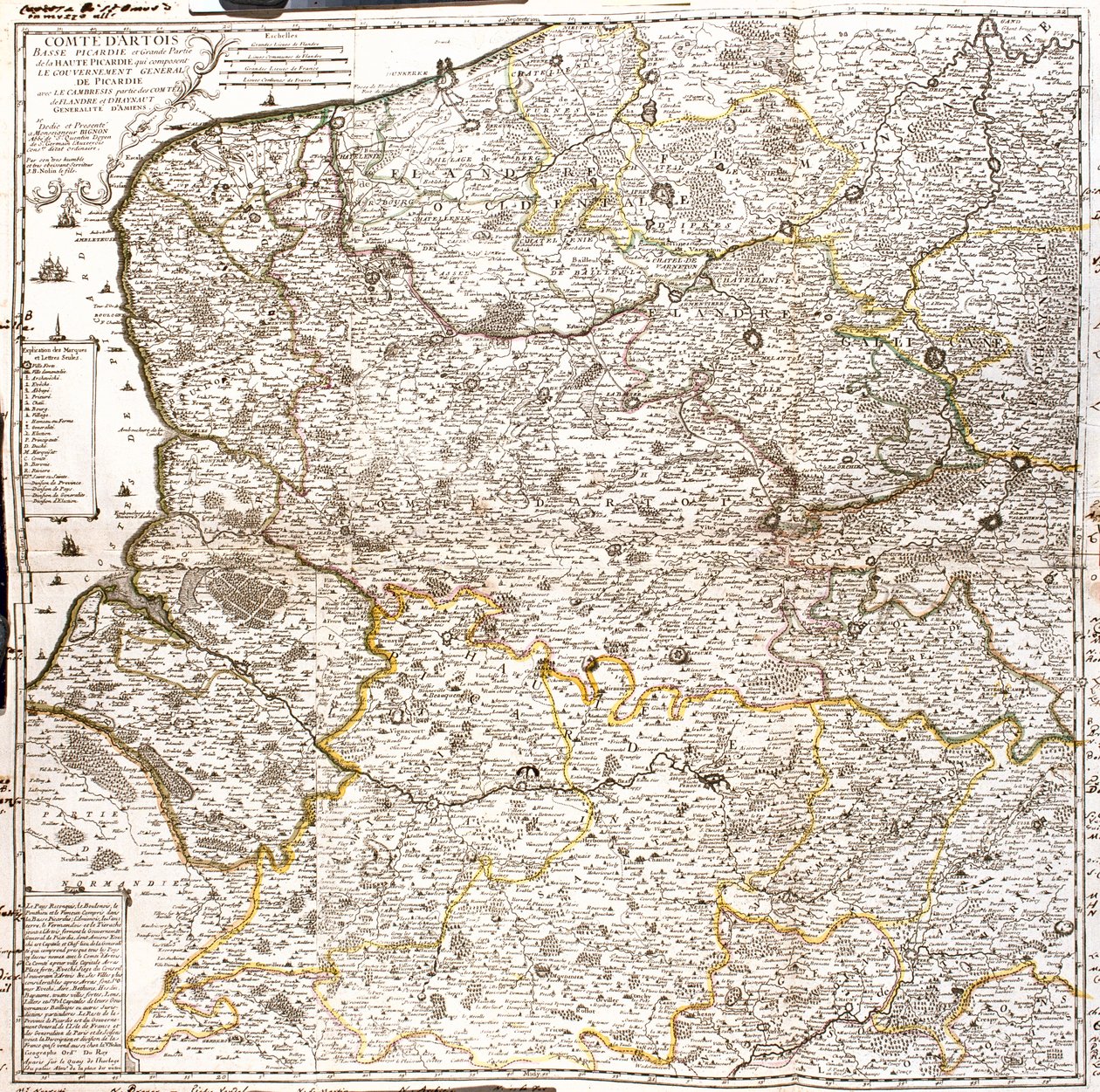 Frankreich (Region: Nord-Pas-de-Calais, Obernormandie, Picardie) Belgien (Region: Flandern) von Jean Baptiste Nolin