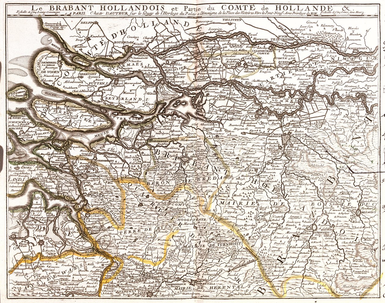Niederlande (Provinz: Zeeland, Südholland, Gelderland, Nordbrabant), Belgien (Region: Flämische Region) von Jean Baptiste Nolin