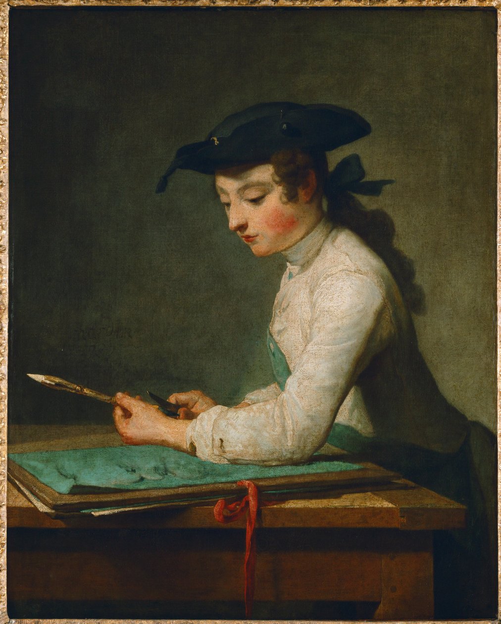 Der junge Zeichner von Jean-Baptiste Simeon Chardin
