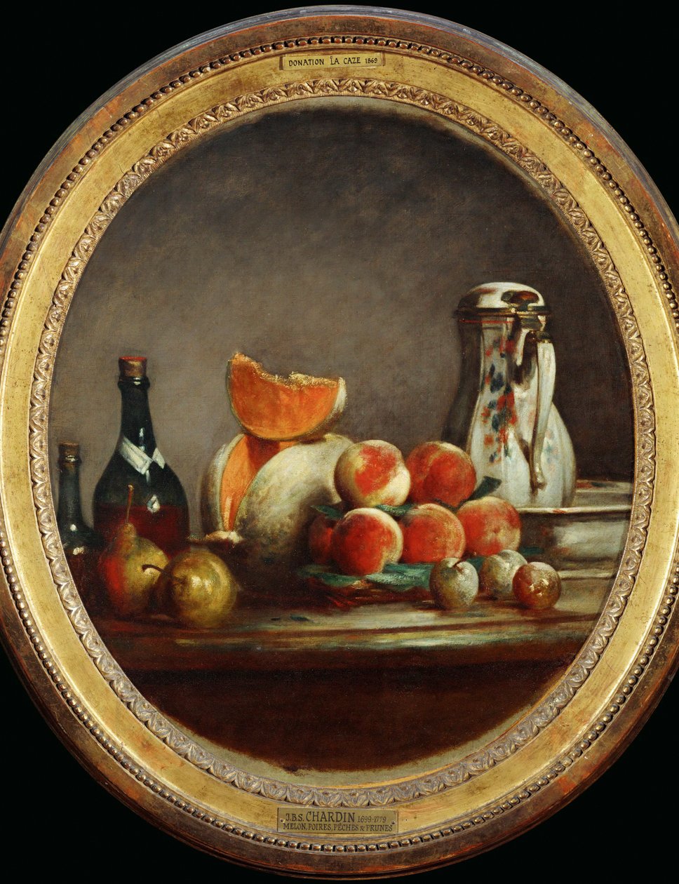 Melone, Birnen, Pfirsiche und Pflaumen von Jean Baptiste Simeon Chardin