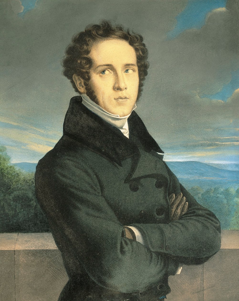 Porträt des italienischen Opernkomponisten Vincenzo Bellini von Jean Francois Millet