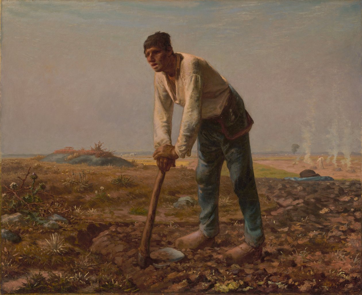 Mann mit einer Hacke von Jean-Francois Millet