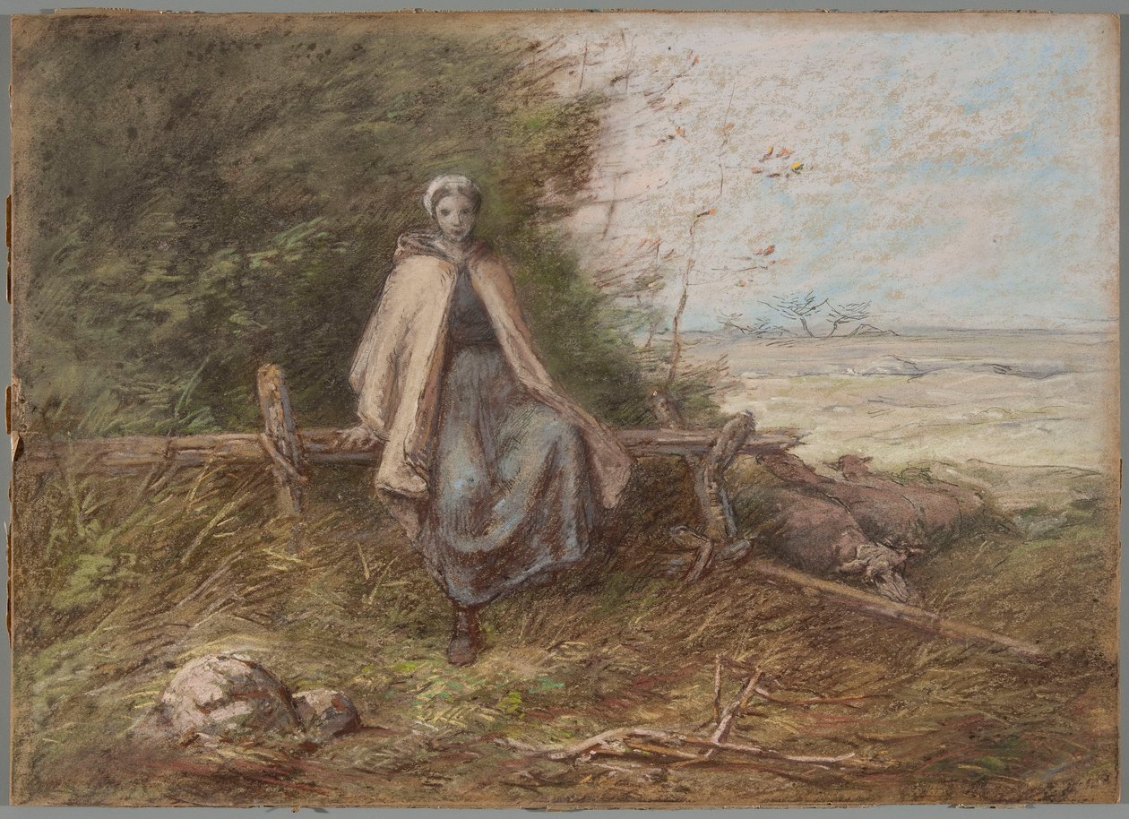 Hirtenmädchen von Jean-Francois Millet