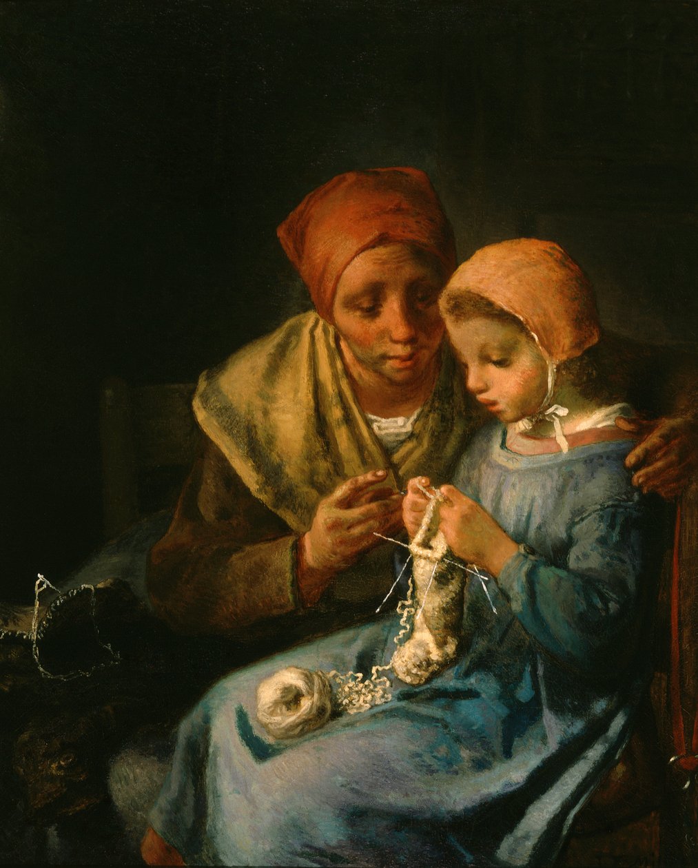 Die Strickstunde von Jean Francois Millet