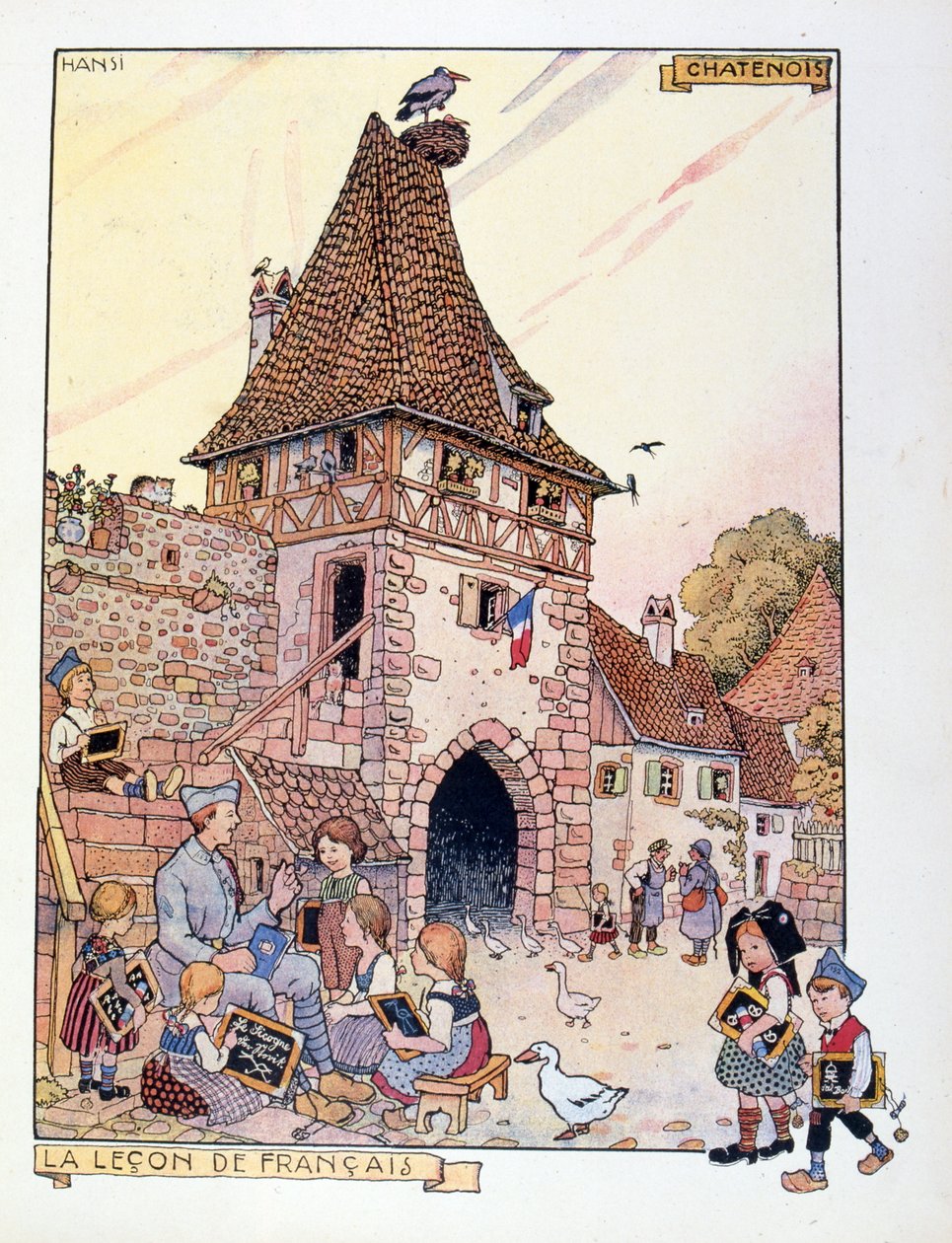 Die Rückkehr des Elsass nach Frankreich, 1919 (Illustration) von Jean Jacques Waltz