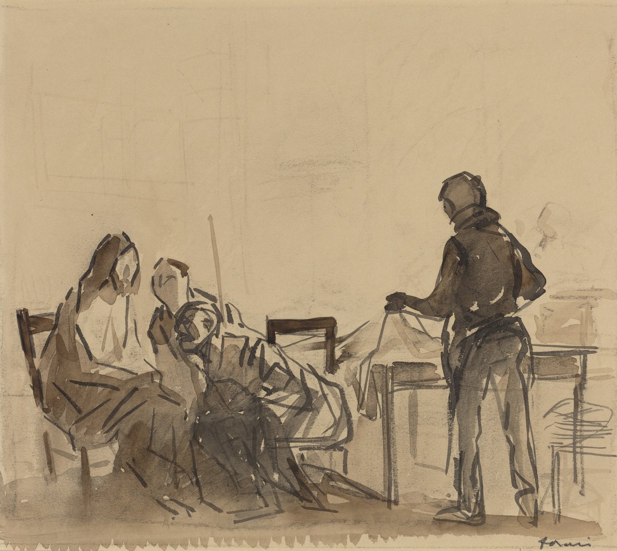 Vor dem Mahl in Emmaus von Jean-Louis Forain