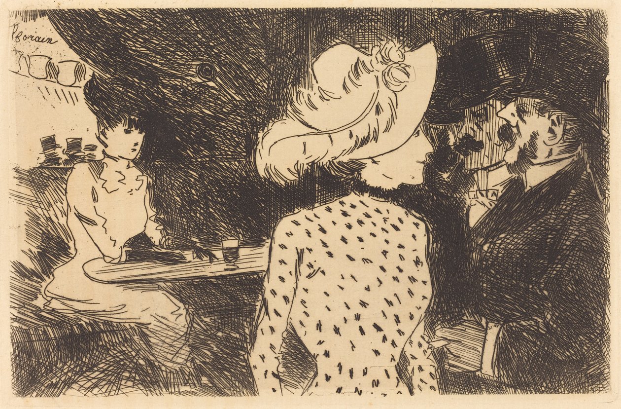 Les Folies-Bergère (abgelehnte Platte, zweite Platte) von Jean-Louis Forain