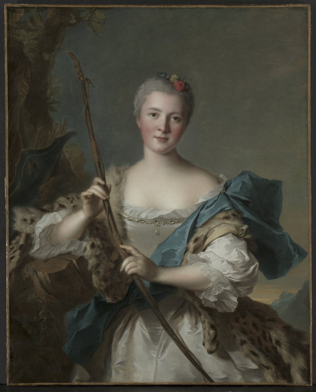 Porträt einer Frau als Diana von Jean-Marc Nattier