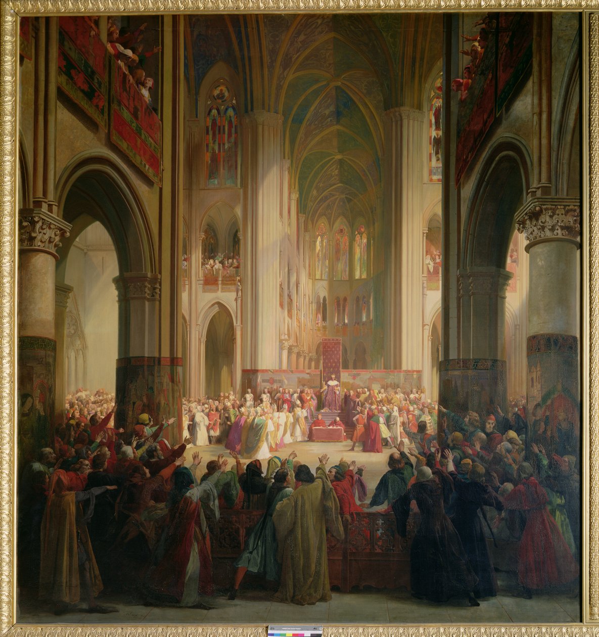 Generalstände von Paris treffen sich in Notre-Dame nach dem Tod von Karl IV. (1295-1328) von Jean Alaux