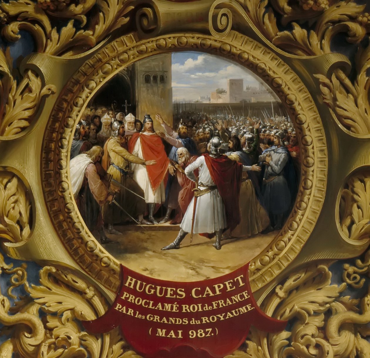 Hugo Capet wird im Mai 987 von den Adligen zum König ausgerufen von Jean Alaux