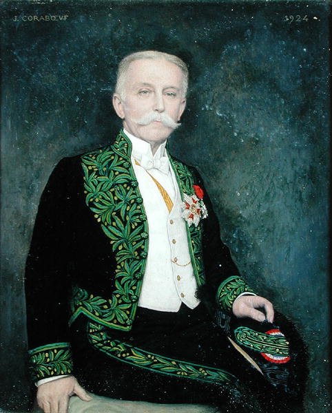 Porträt von Rene Bazin (1853-1932) 1924 von Jean Alexandre Coraboeuf