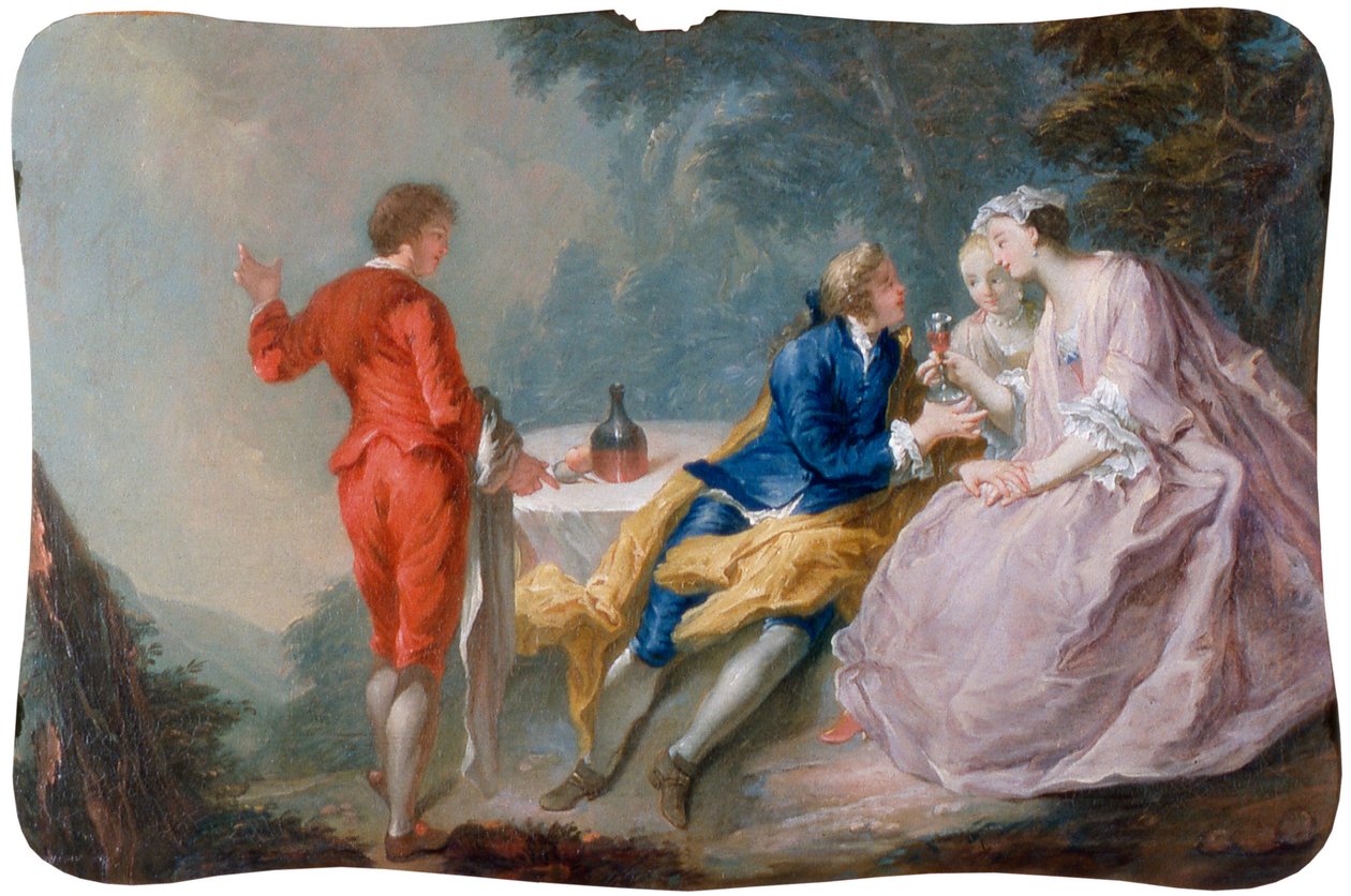 Fete galante: Gesprächsstück, um 1730 von Jean Antoine (after) Watteau