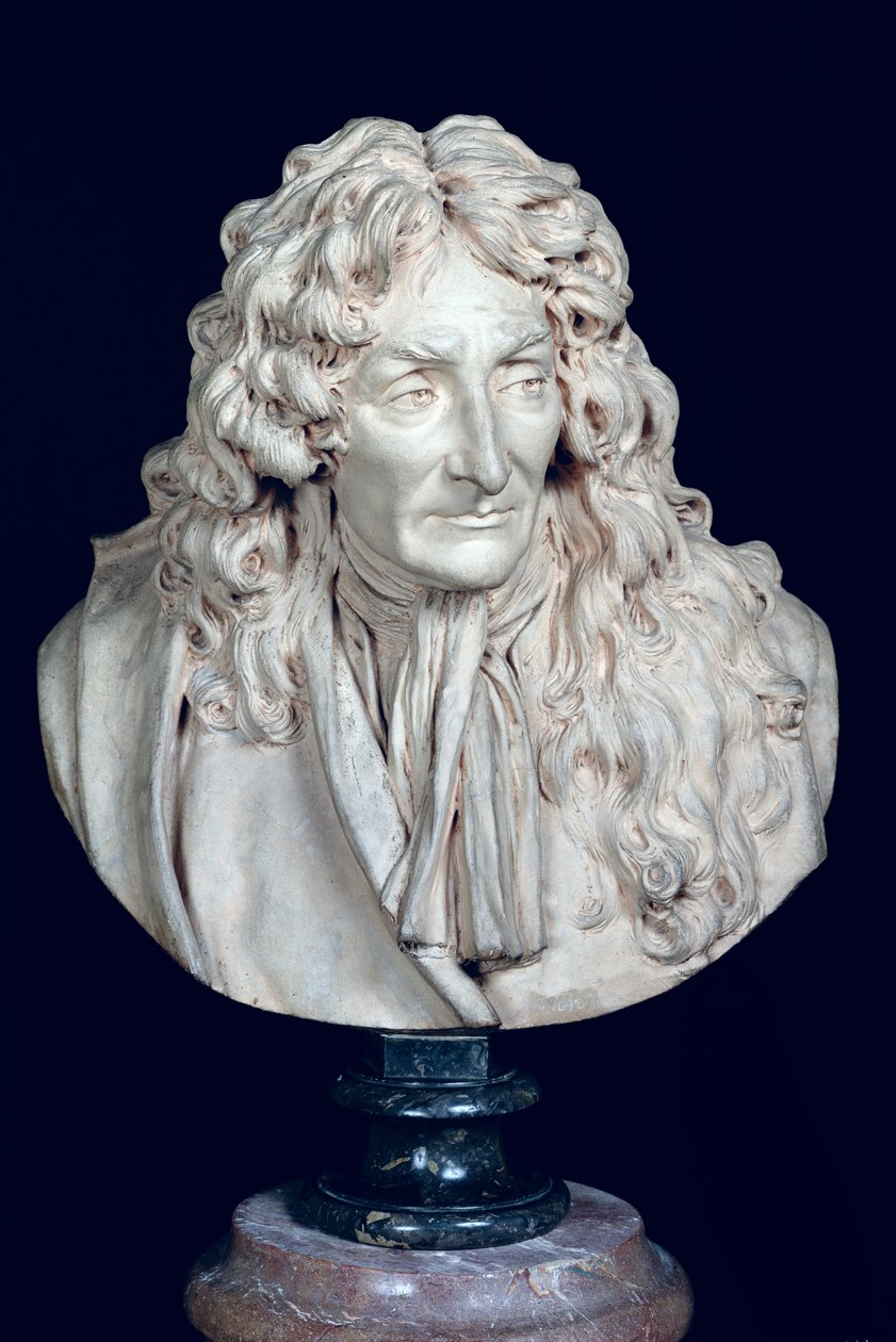 Büste von Jean de La Fontaine (1621-95) 1692 von Jean-Antoine Houdon