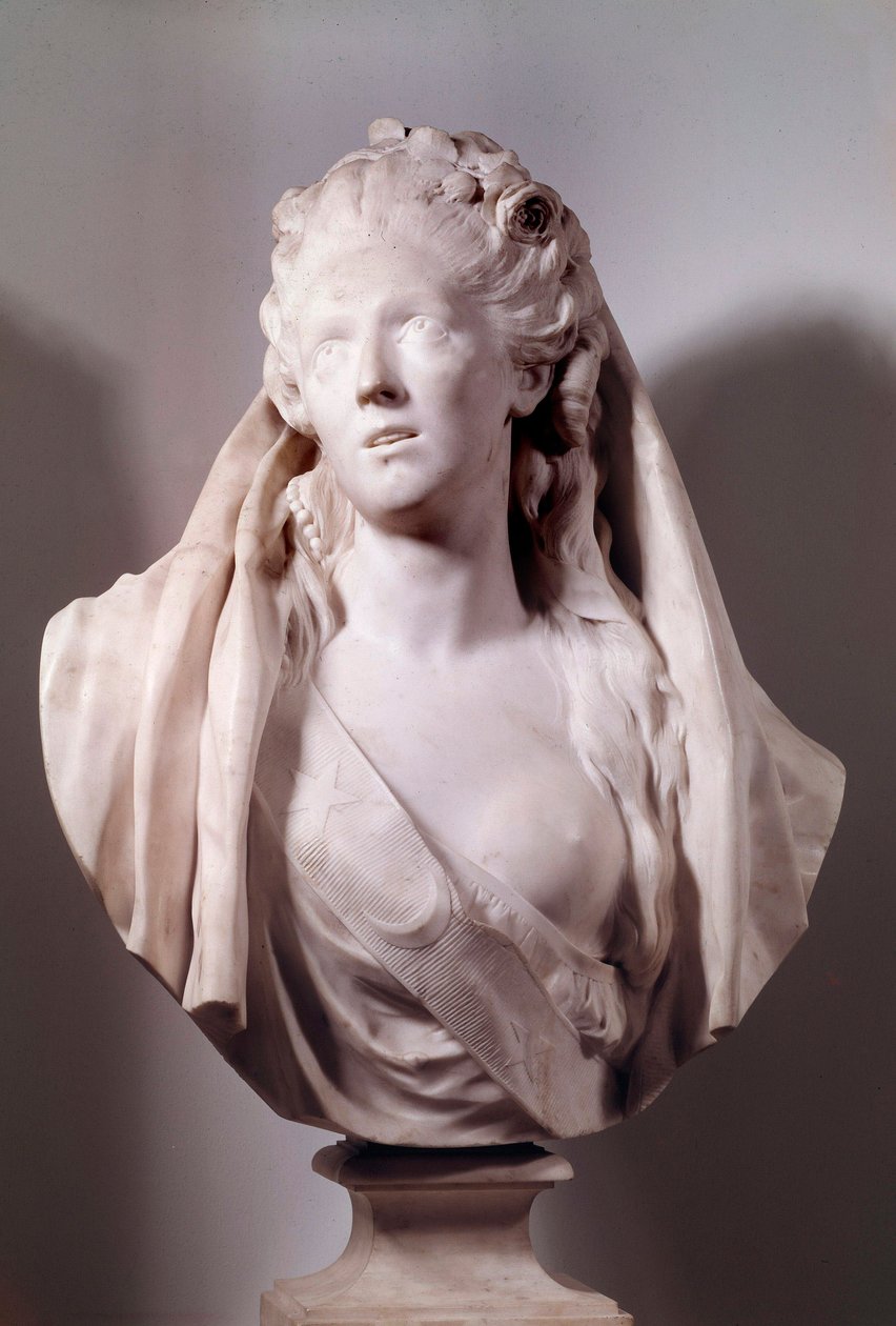 Büste von Sophie Arnould, Sängerin, dargestellt in der Rolle der Iphigenie von Jean Antoine Houdon