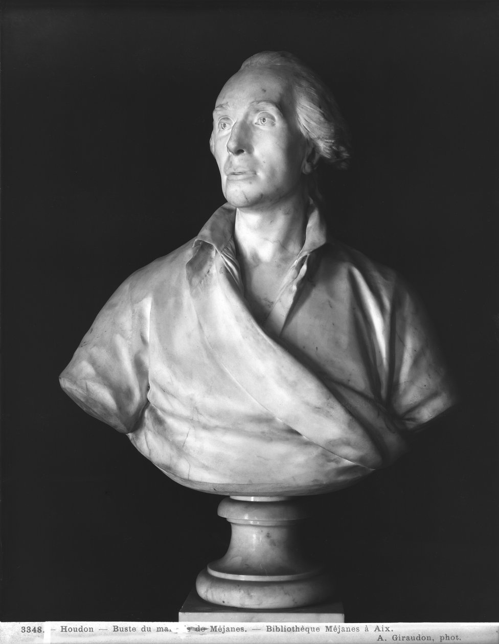 Jean-Baptiste de Piquet (1729-86) Marquis de Mejanes (1729-86) 1786 von Jean Antoine Houdon
