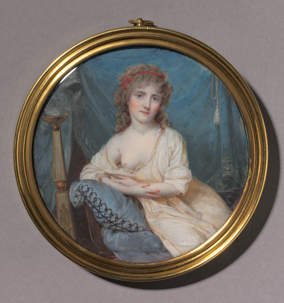 Porträt einer Frau, die auf einem Sofa liegt, ca. 1804 von Jean Antoine Laurent
