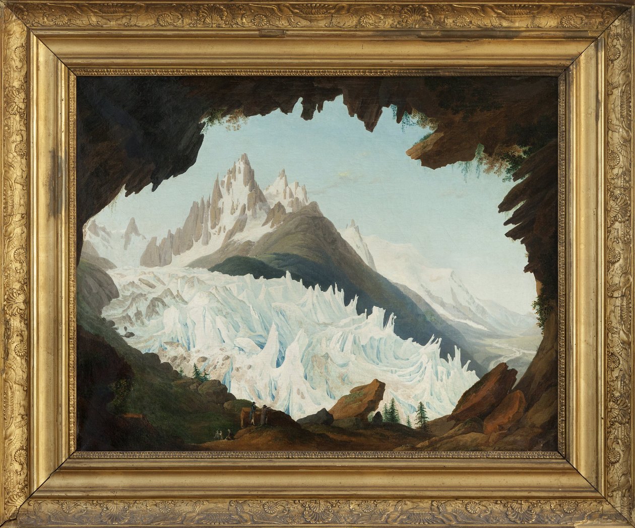 Blick auf die Alpen vom Gletscher Chapeau des Bois von Jean Antoine Linck