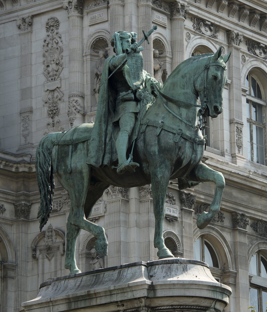 Reiterstatue des Prévôt der Kaufleute von Paris Etienne Marcel von Jean Antoine Marie Idrac