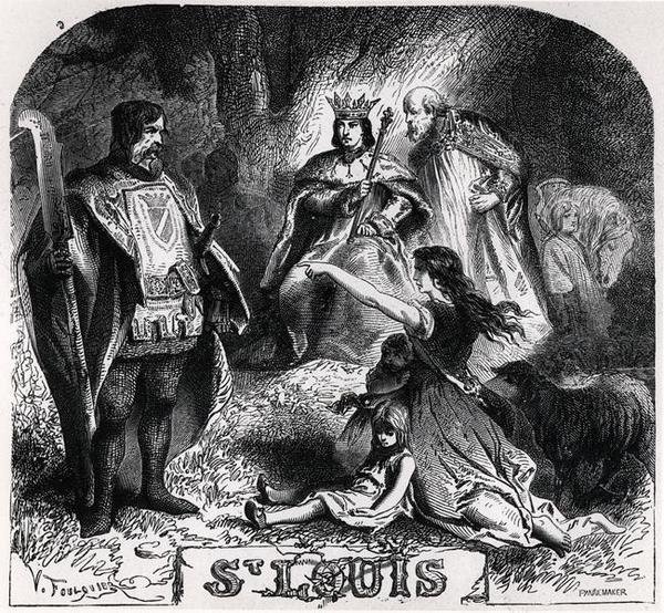 St. Louis spricht Recht unter einer Eiche in Vincennes, aus 