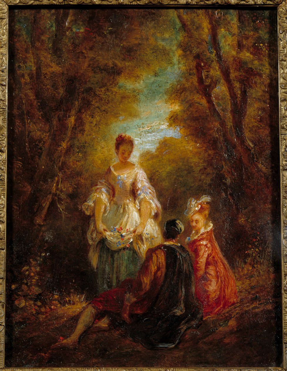 Personen in einem Park von Jean Antoine Watteau