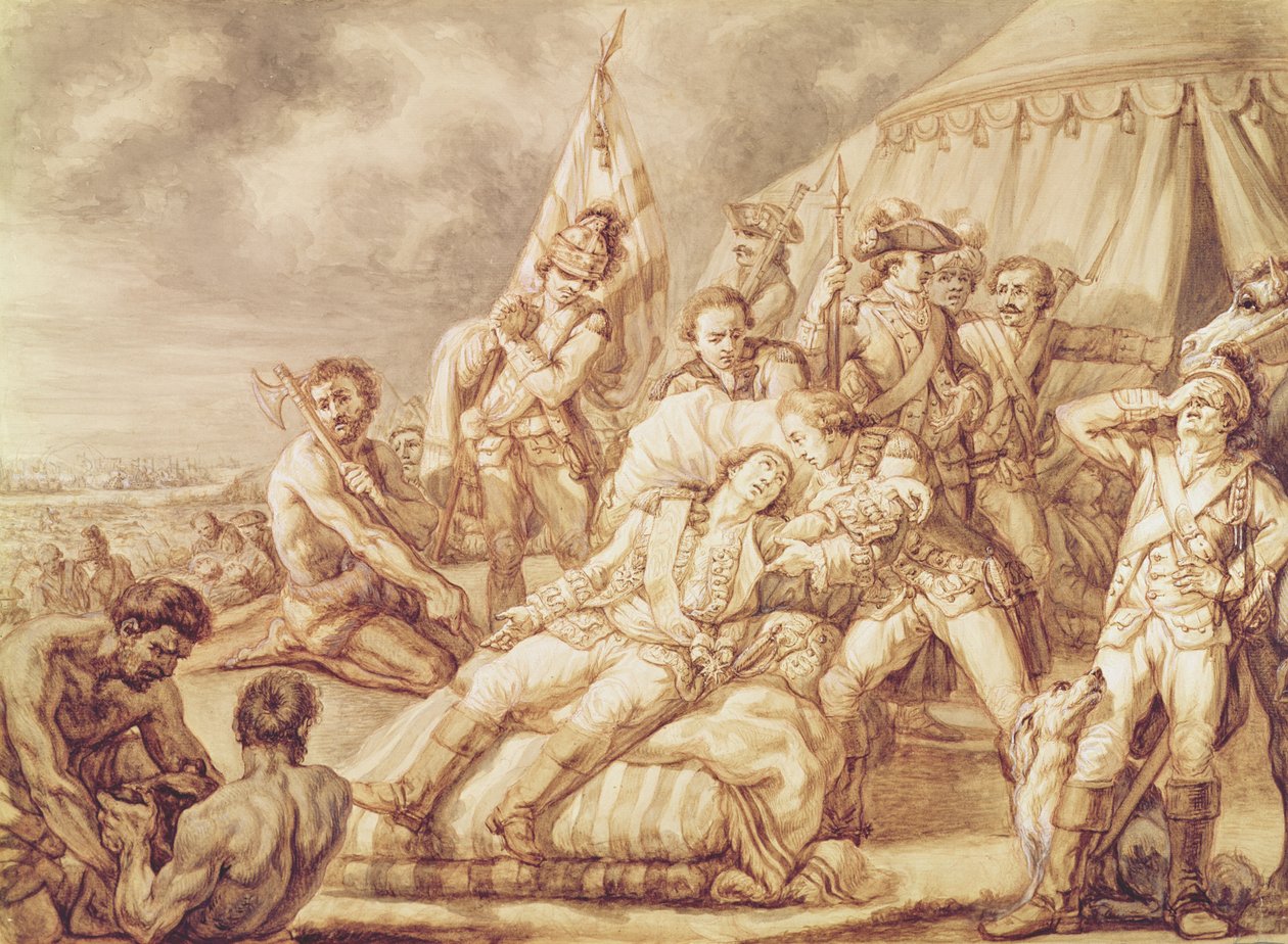 Der Tod des Marquis de Montcalm de Saint-Veran (1712-59) von Jean Antoine Watteau