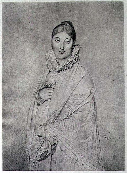Porträt einer Frau von Jean Auguste Dominique (after) Ingres