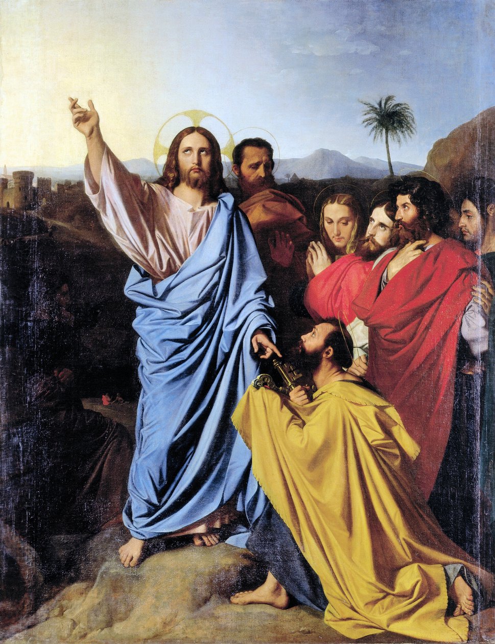 Übergabe der Schlüssel an St. Peter, von Jean Auguste Dominique Ingres von Jean Auguste Dominique Ingres