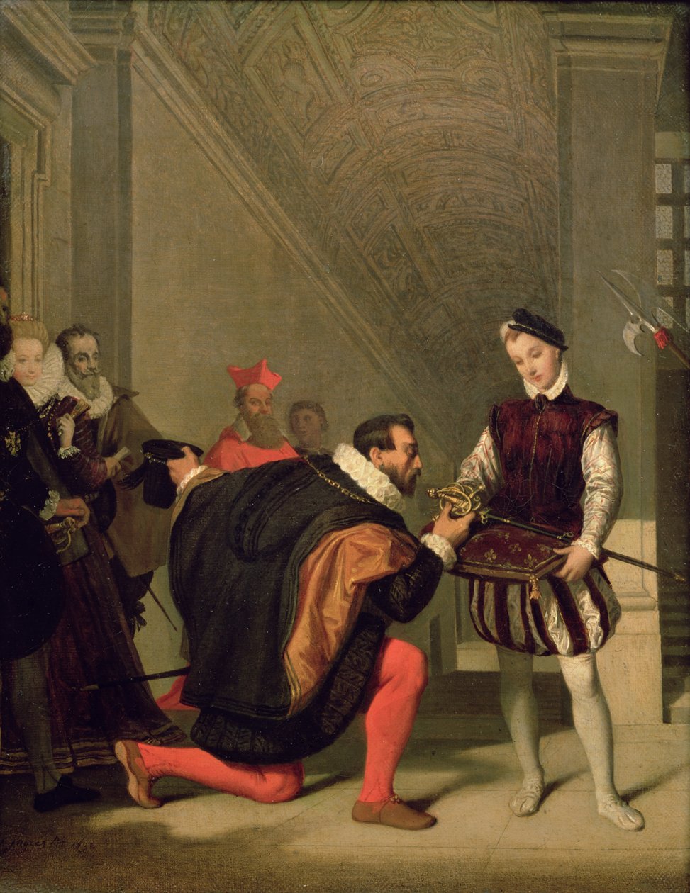 Don Pedro de Toledo (1484-1553) küsst das Schwert von Heinrich IV (1553-1610), 1819 von Jean Auguste Dominique Ingres