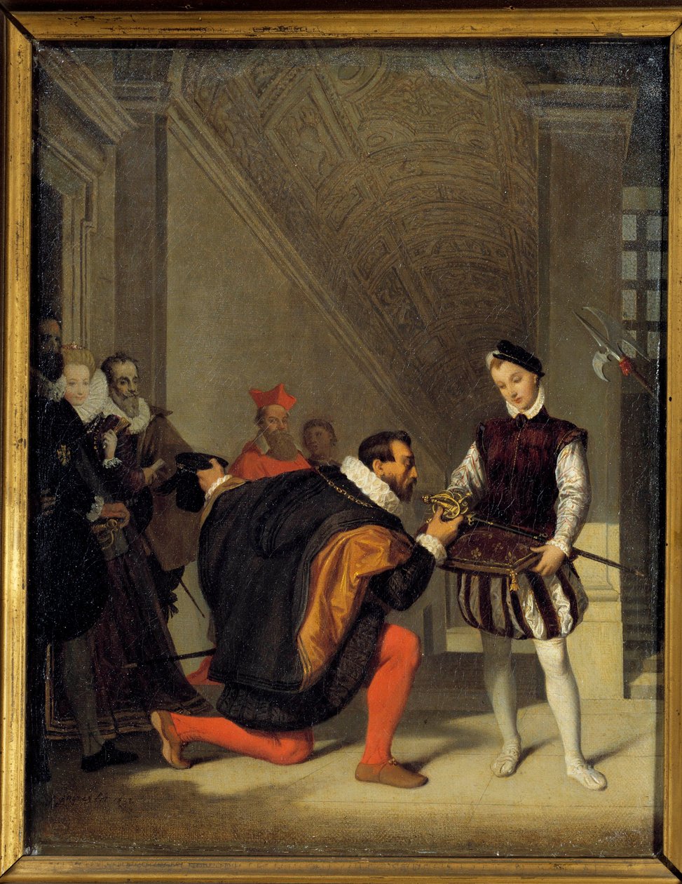 Don Pedro de Toledo, Botschafter von Philipp II., küsst das Schwert von Heinrich IV. (1553-1610) von Jean Auguste Dominique Ingres