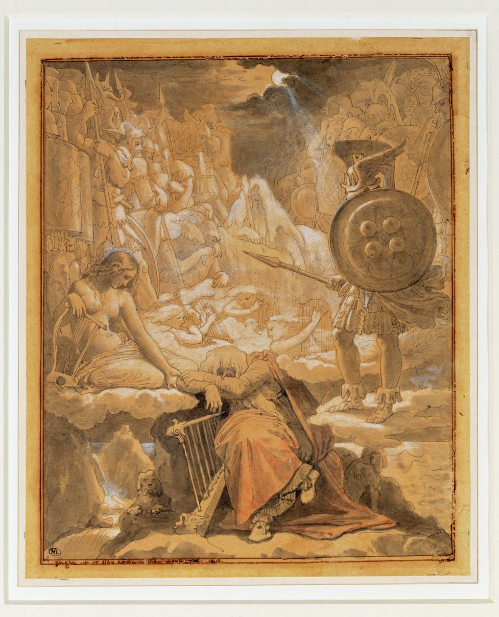 Der Traum von Ossian, inspiriert von den Gedichten des schottischen Dichters Ossian, "neu erfunden" von Mac Pherson von Jean Auguste Dominique Ingres