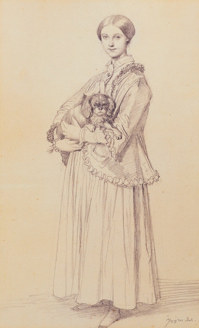 Porträt von Mademoiselle Marie Reiset, später Vicomtesse Adolphe-Louis-Edgar de Segur-Lamoignon, 1850 von Jean Auguste Dominique Ingres