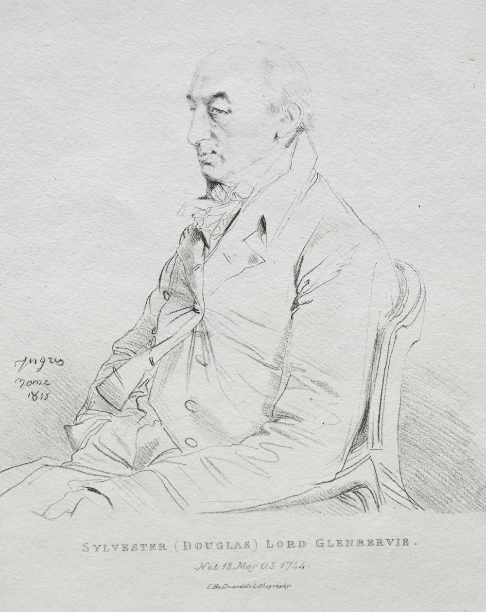 Sylvester Lord Glenbervie, 1815 von Jean Auguste Dominique Ingres