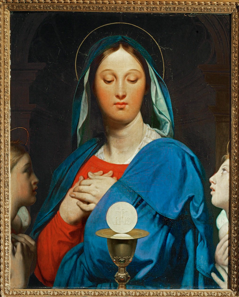 Die Jungfrau mit der Eucharistie von Jean Auguste Dominique Ingres